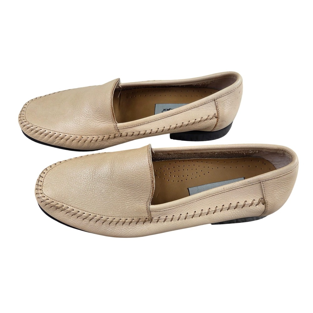 Mens David Taylor Loafers Light Tan Leather Slip On Moc Toe Miami Size 11